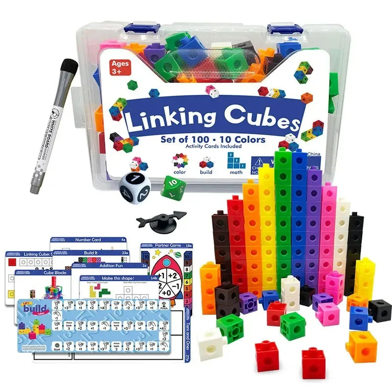 Cubes Montessori pour enfants – Jeu de construction éducatif