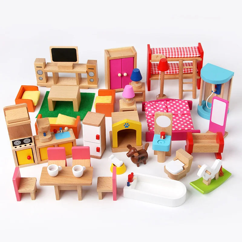 Mini meubles en bois – Amusez-vous dans la salle de jeux !