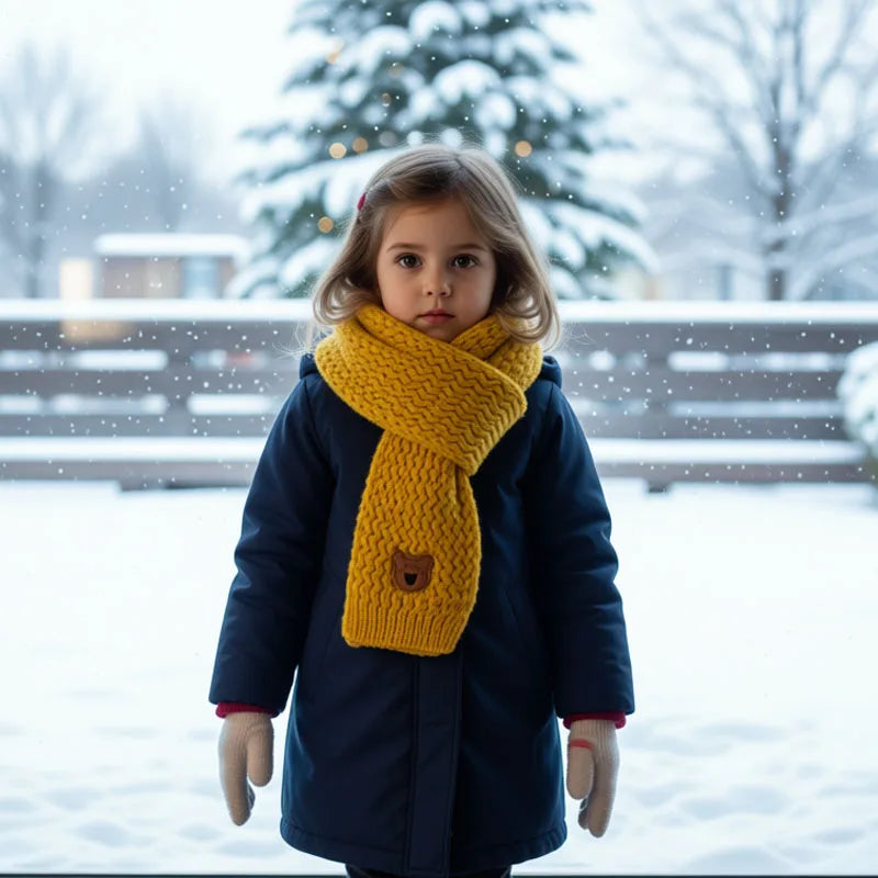 1 à 10 écharpes bébé d'hiver, cache-cou doux en maille pour garçons et filles, chaude et coupe-vent.