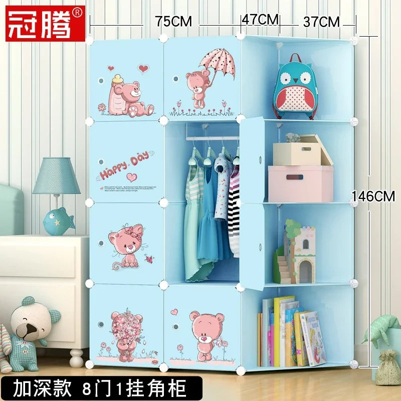 Armoire de rangement pour chambre d'enfant – Étagères en plastique pour tout-petits