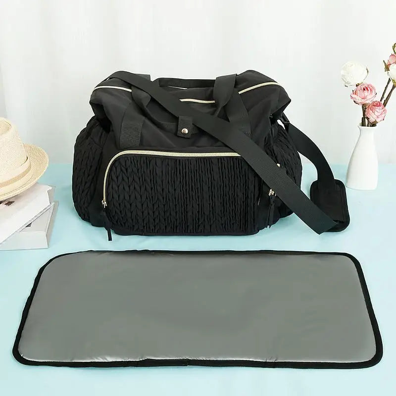 Grand sac à langer fourre-tout pour maman – Avec étui à tétine et accessoires de voyage