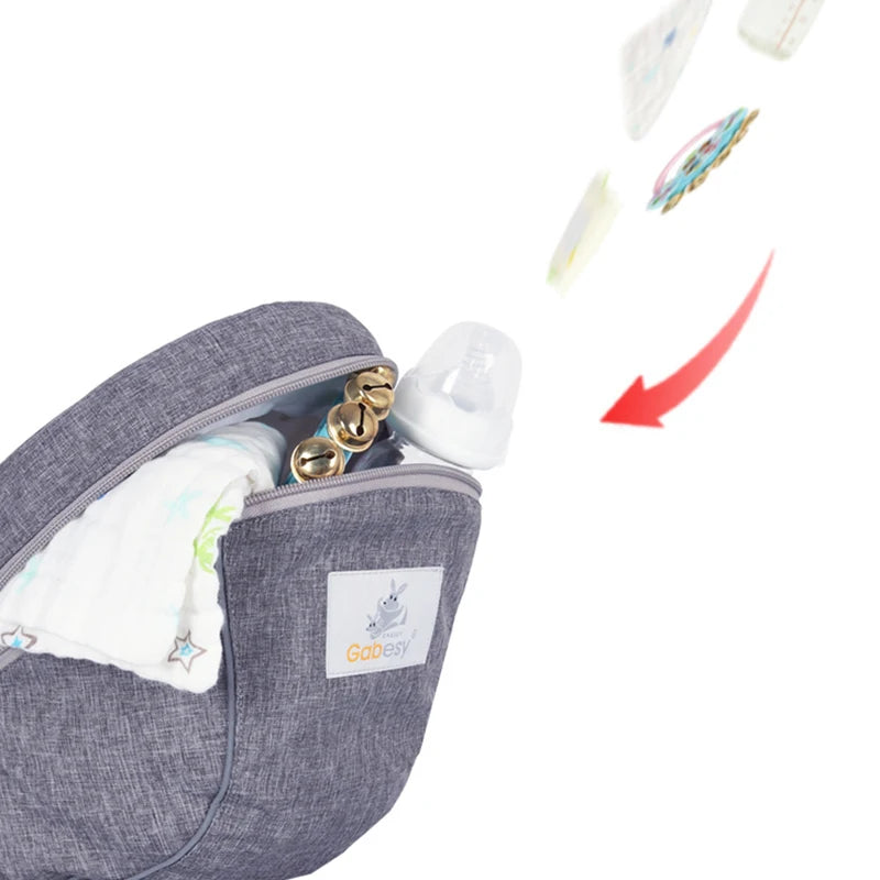 Porte-bébé ergonomique face au ventre avec siège de hanche
