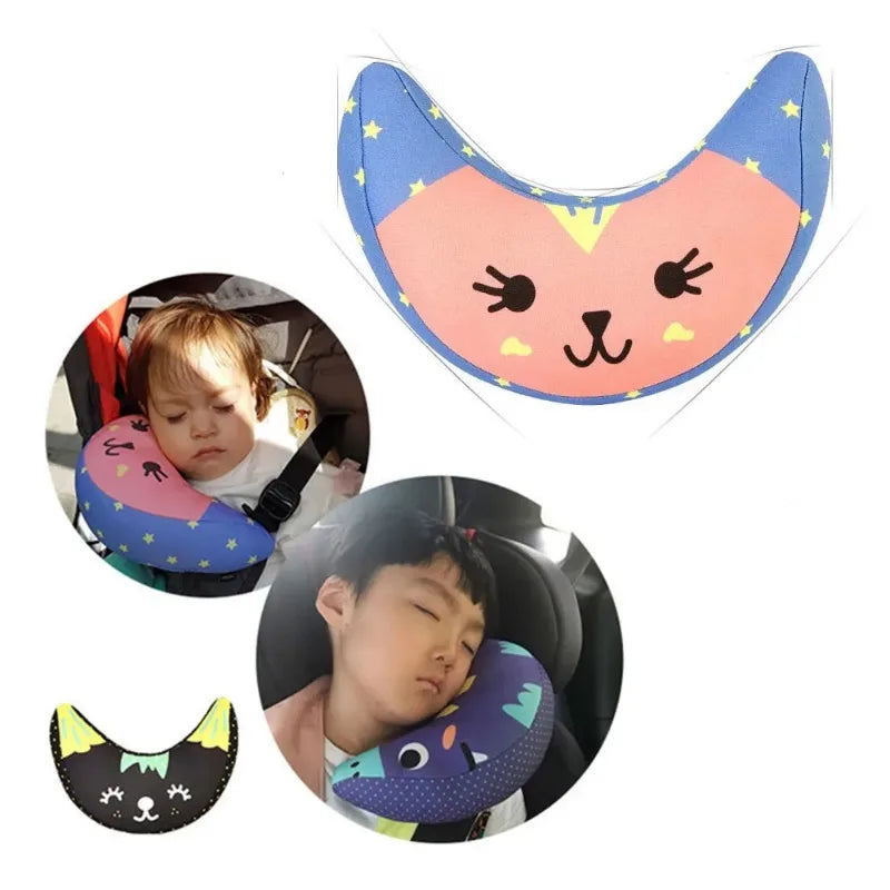 Child Car Seat Cushion – Crescent Neck & Sleep Pillow