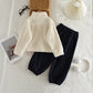 Girls’ Autumn/Winter Outfit – Stand Collar Jacket Set