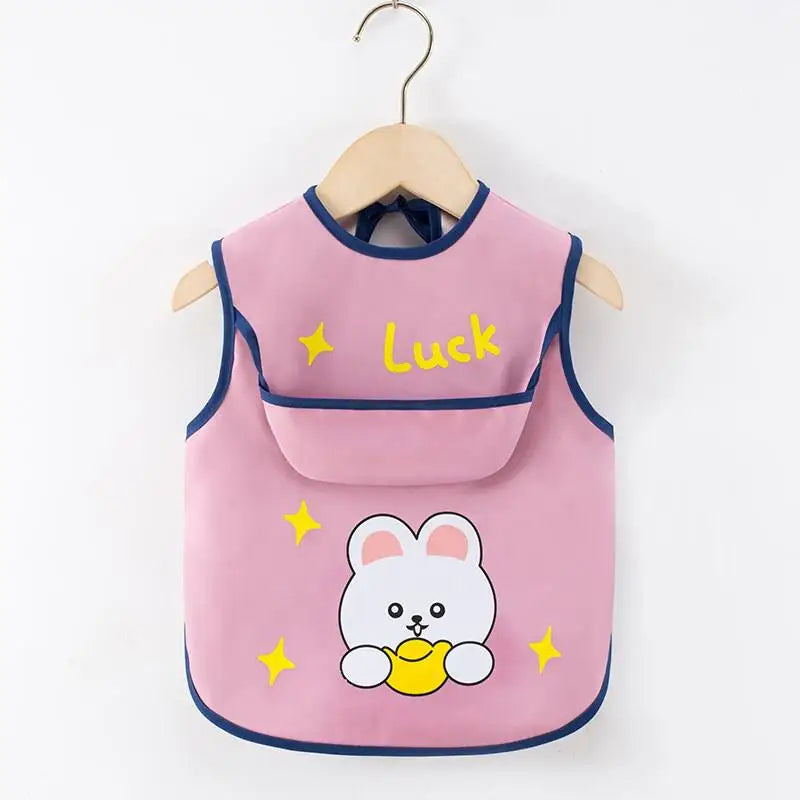 Bavoir-salopette imperméable à manches longues pour bébé