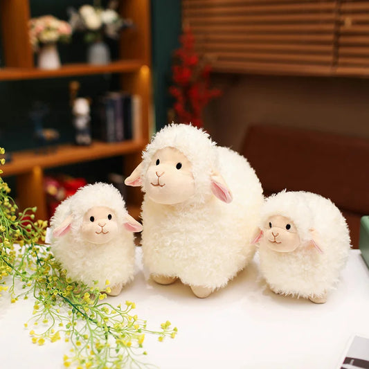 Cotton Candy Sheep Plush – Soft Alpaca Toy for Kids