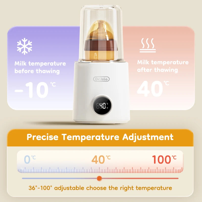 2-in-1 Baby Bottle Warmer & Sterilizer | Rapid Milk Heating for Newborns