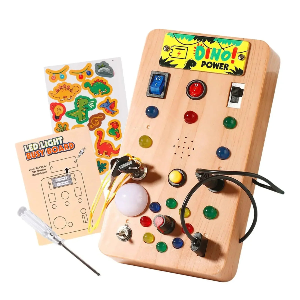 Tableau d'activités Montessori à LED – Jouet d'éveil lumineux pour enfants