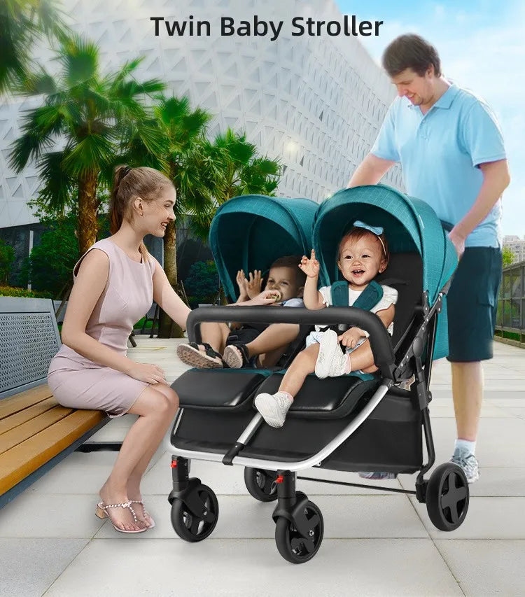 Top-Selling Twin Stroller – Lightweight, One-Key Fold, Multifunctional