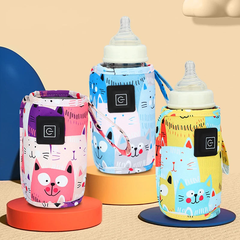 Portable USB Bottle Warmer | Insulated Travel Bag for Baby Feeding