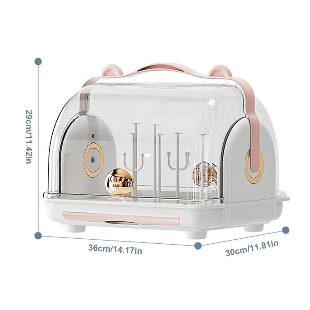 Portable Baby Bottle Rack – Sterilizer Dryer with Carry Handle