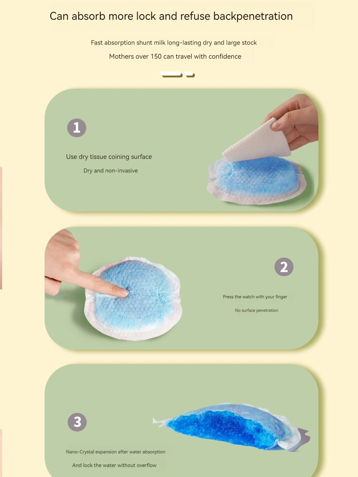 uper Absorbent Nursing Pads – Breathable & Comfortable, 100pcs