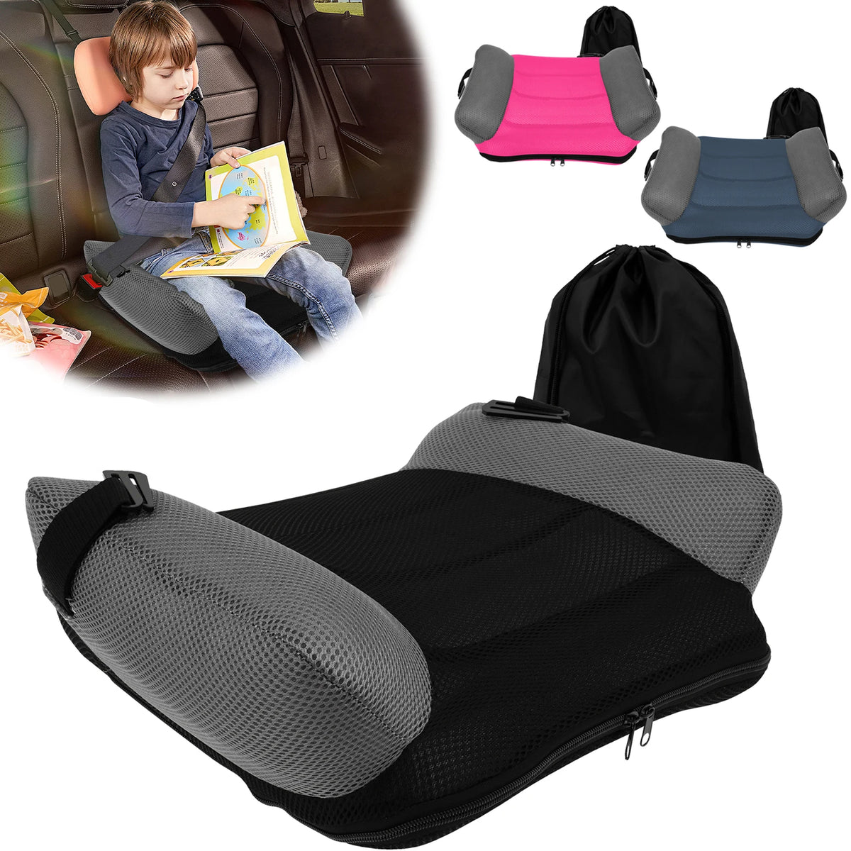 Toddler Car Booster Cushion | Inflatable, Safe & Easy to Carry
