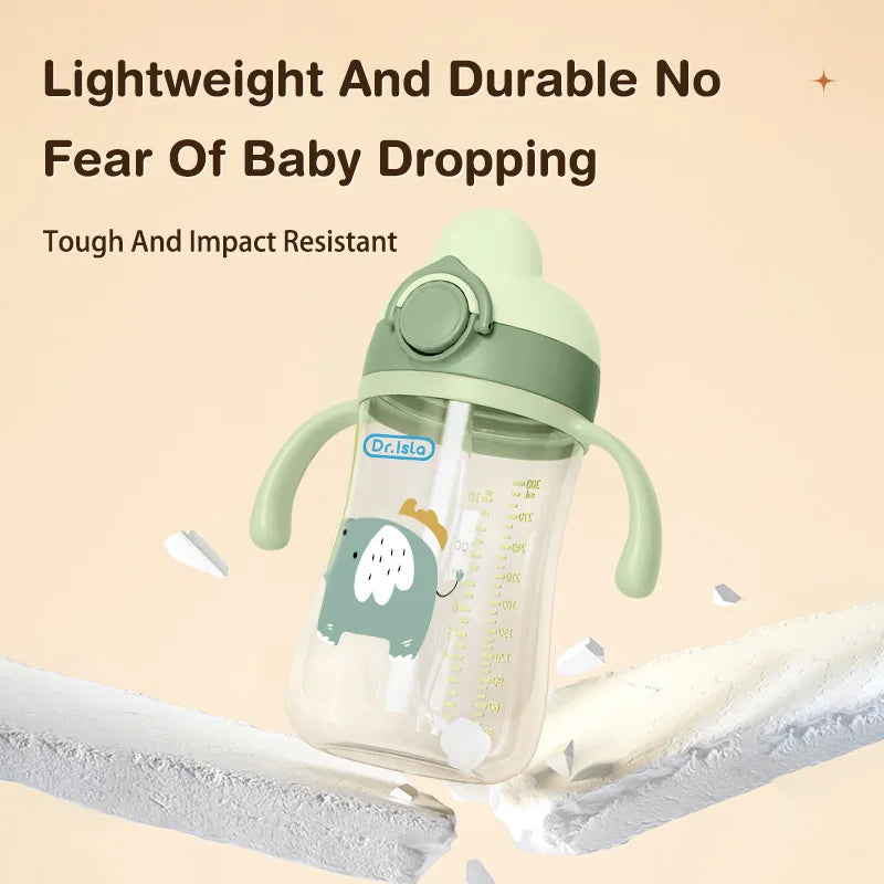 300ml Portable Baby Training Cup – Straw, BPA-Free, Learn-to-Drink Bottle