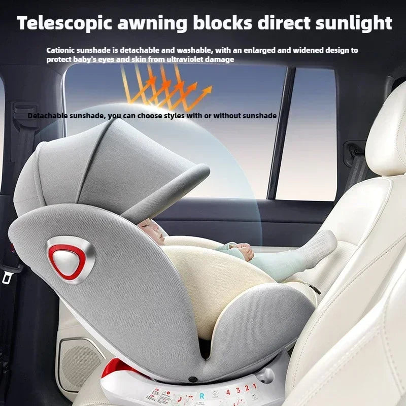 Universal Baby Car Seat | Safe ISOFIX, Rotates 360°, Age 0-12Y