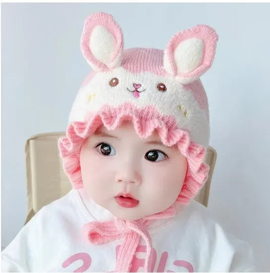 Cute Rabbit Ear Knit Baby Hat Winter Warm Beanie