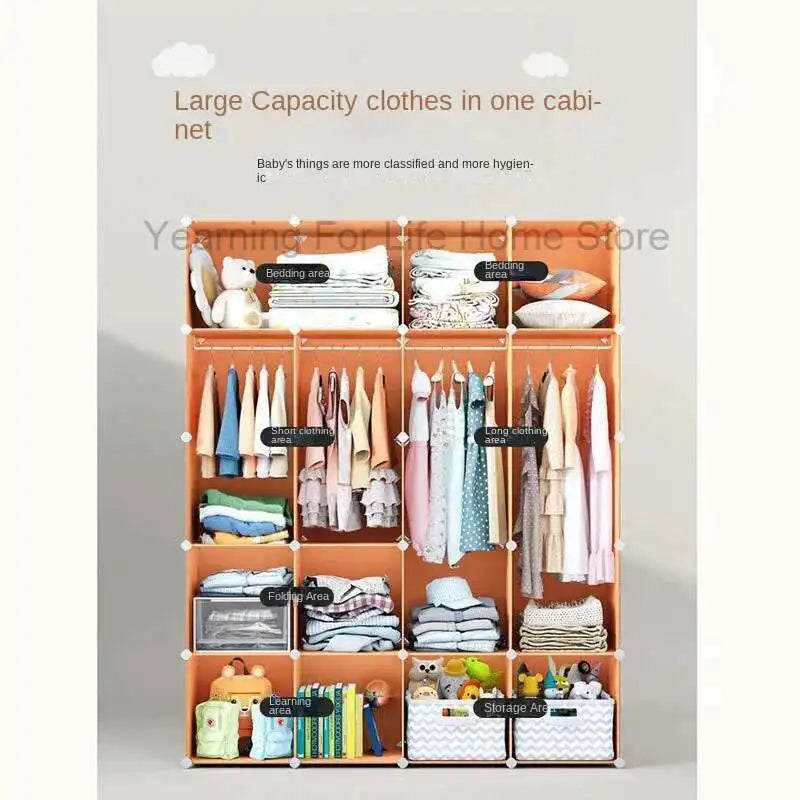 Armoire pliante – Placard bébé en plastique et rangement cubique