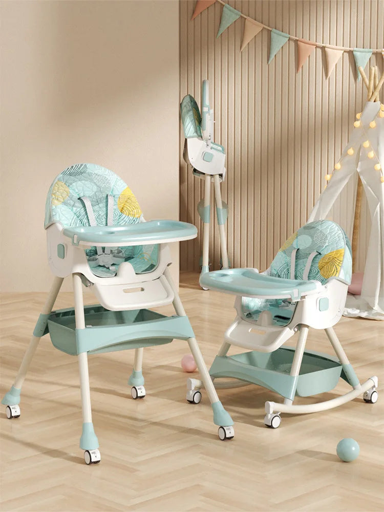Chaise haute pliable pour bébé – Siège repas multifonction réglable
