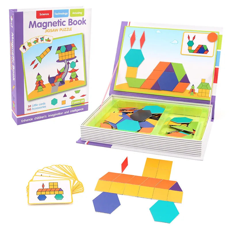 Livre de puzzles magnétiques 3D – Jeu éducatif pour enfants