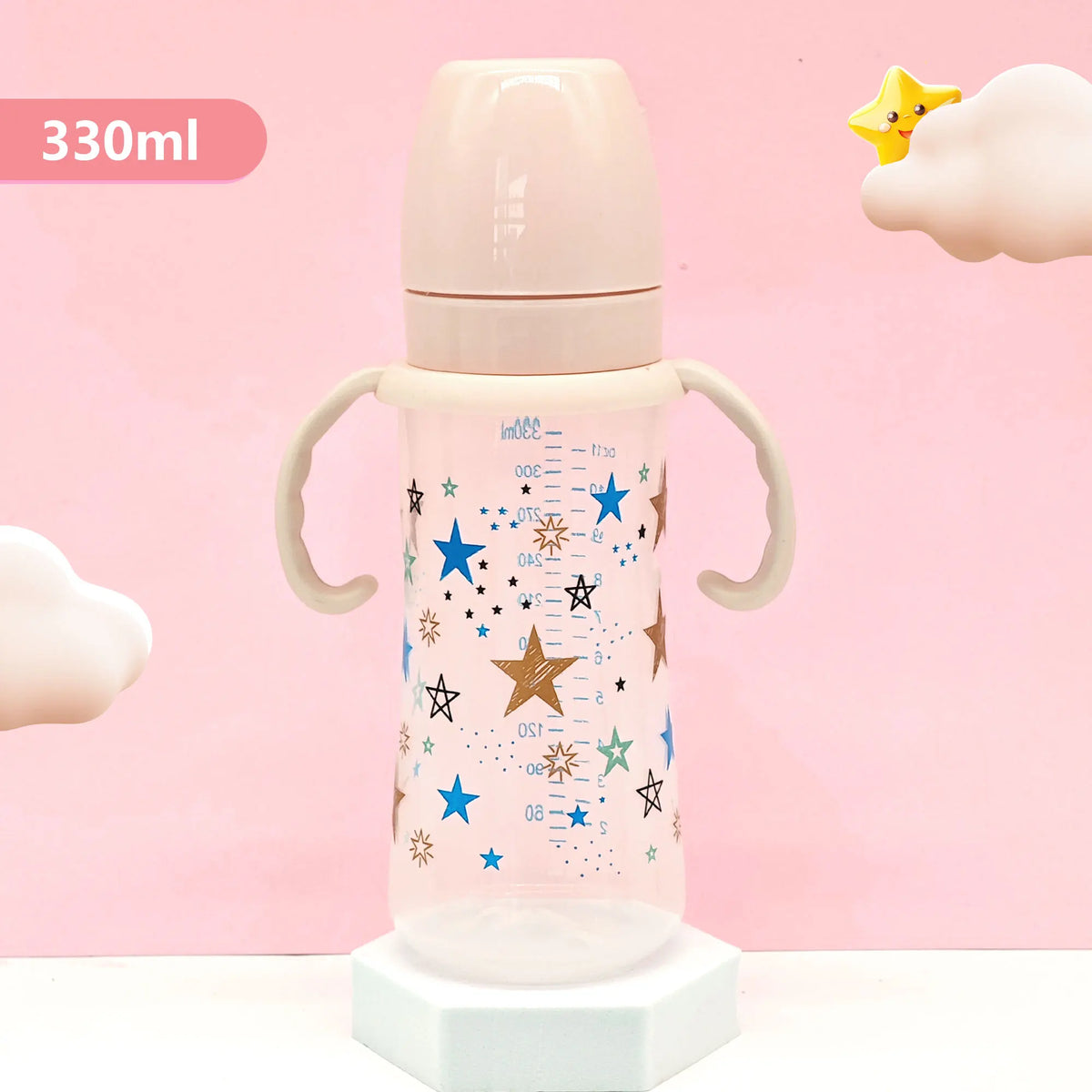 Large-Capacity Baby Bottle – 330ml, PP, Anti-Colic Design