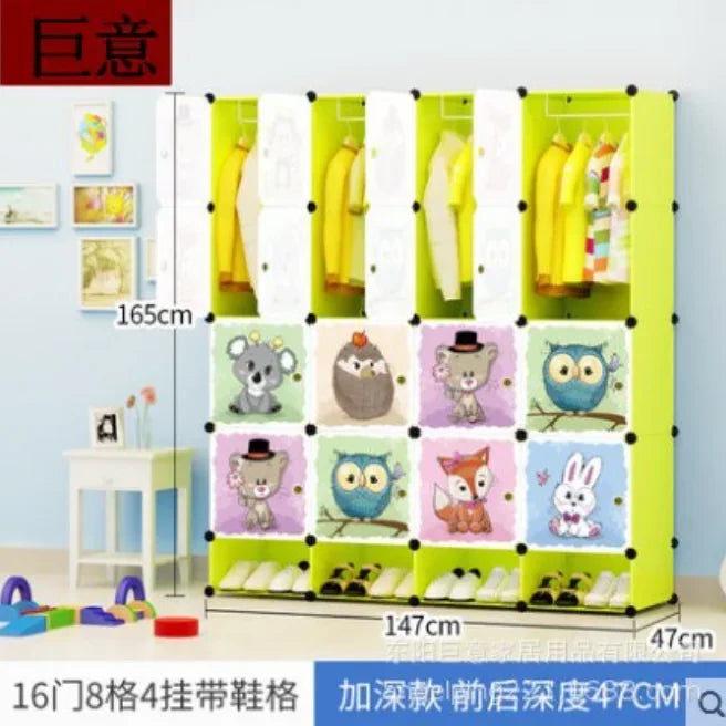 Baby Clothes Wardrobe – Kids Storage Cabinet, Plastic & Simple