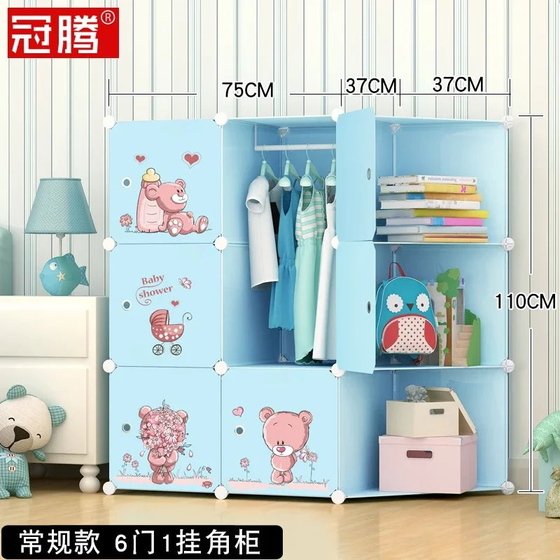 Armoire de rangement pour chambre d'enfant – Étagères en plastique pour tout-petits