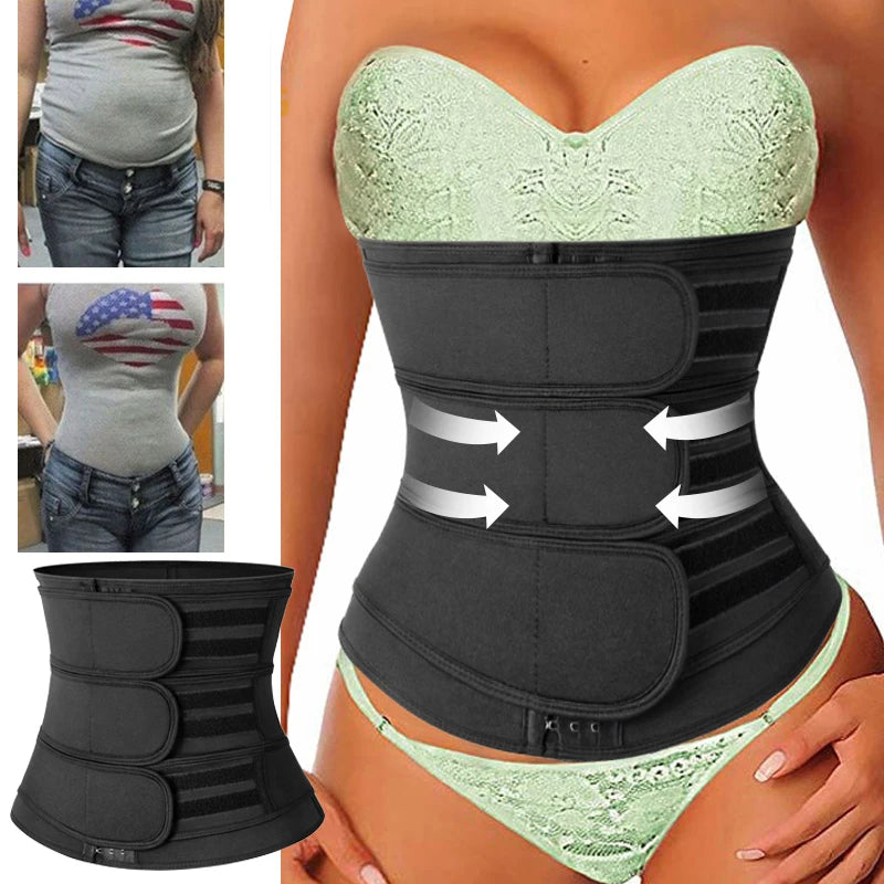 Gaine amincissante brûle-graisses | Silhouette gainante à triple sangle pour femmes