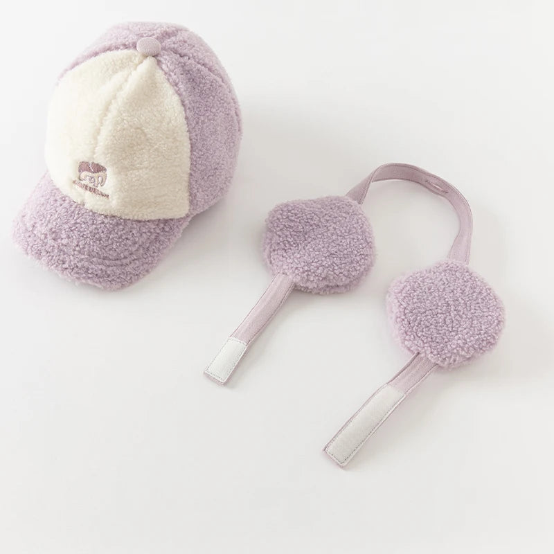 Dave Bella Baby Girl Winter Hat with Removable Earmuffs