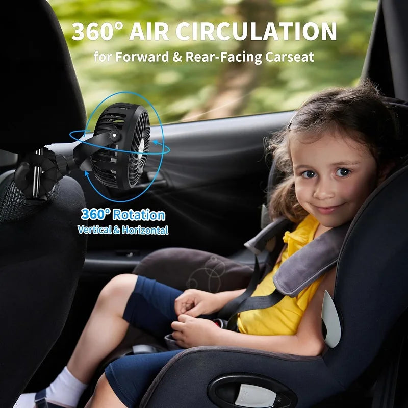 Portable Rechargeable Baby Stroller USB Fan – Clip-On Mini Fan