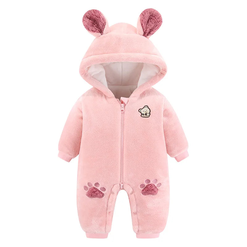 Warm Fleece & Cotton Jumpsuit for Kids