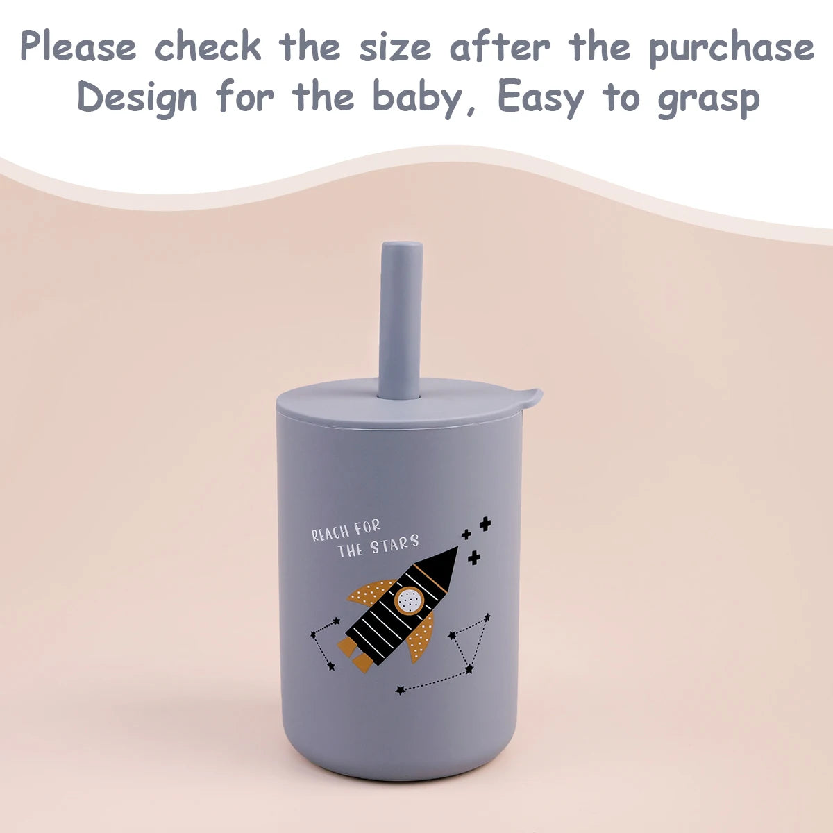 Biberon pour tout-petits – Gobelet à paille en silicone pour enfants