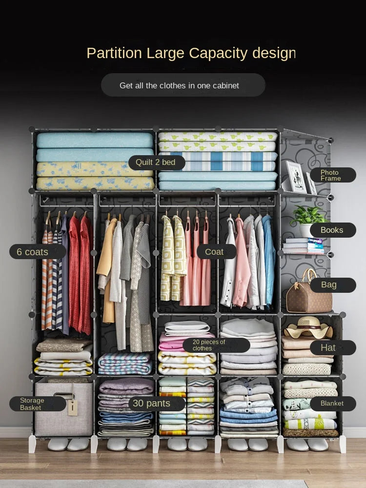 Foldable Baby Wardrobe – Plastic Closet & Cube Storage