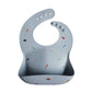 Bavoir bébé ajustable en silicone imperméable avec poche à miettes