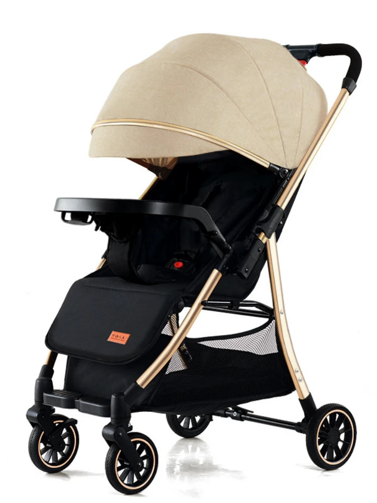 Poussette bébé pliable, légère et réversible – Poussette portable à vue dégagée
