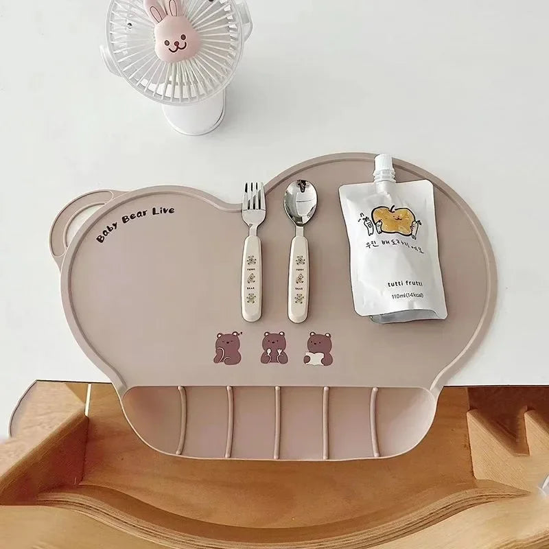 Set de table en silicone pour bébé – Antidérapant et facile à nettoyer