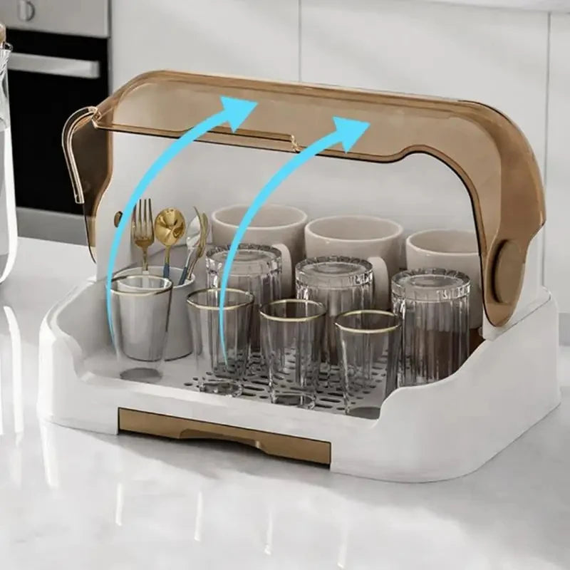 Toddler Bottle Dryer – Dustproof Rack with Easy-Clean Drip Tray