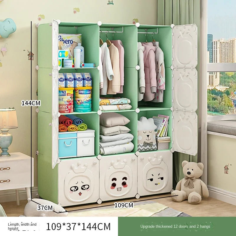Armoire moderne pour enfants – Placard et rangement pliables en plastique