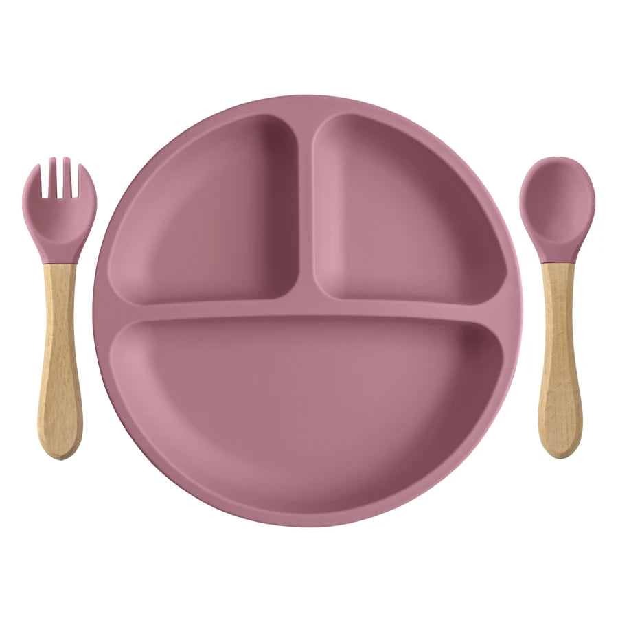 Children’s Silicone Tableware – BPA-Free Plate & Cutlery Set