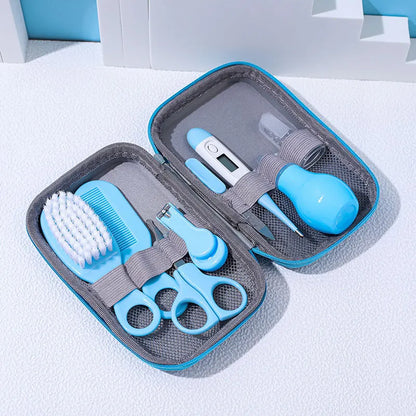 Kit de toilettage pour bébé 8 pièces – Brosse douce, peigne et coupe-ongles