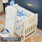 Convertible Baby Crib – Luxury Nest Bed with Mobility