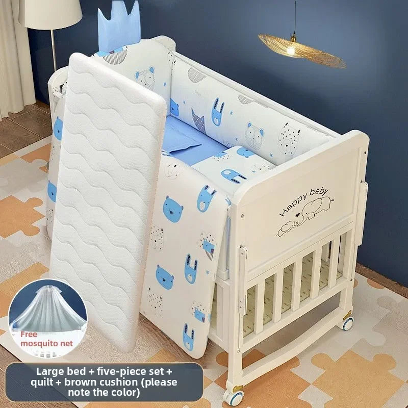 Convertible Baby Crib – Luxury Nest Bed with Mobility