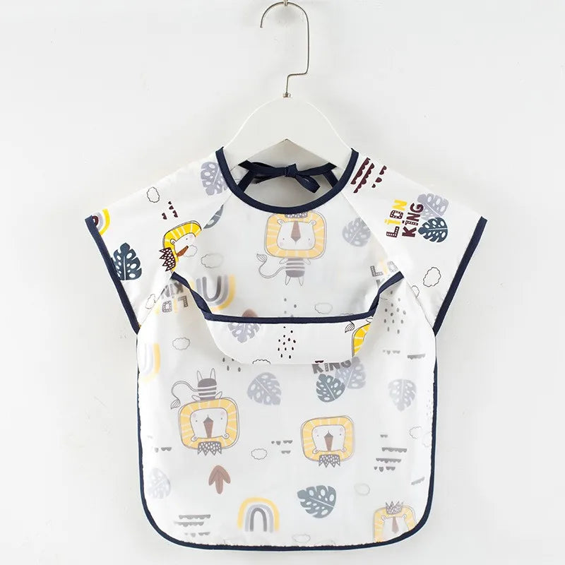 Bavoir-salopette imperméable à manches longues pour bébé