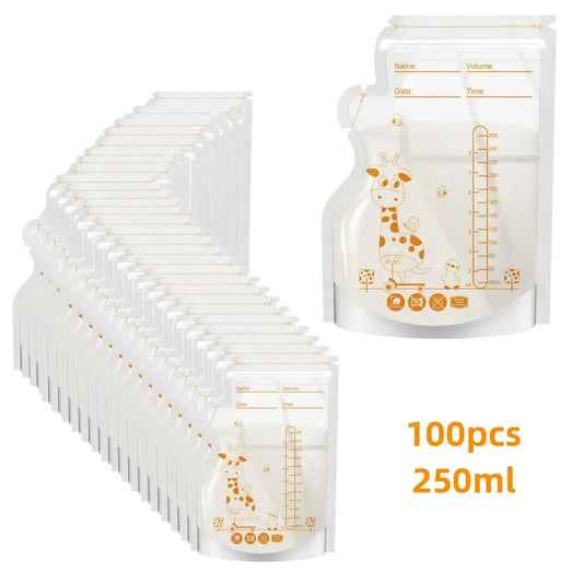 Sachets de conservation de lait maternel de 250 ml – 30/100 pièces, étanches, sans BPA, pour congélation