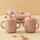 Silicone Baby Sippy Cup – Double Lid, BPA-Free, Portable Kids Bottle