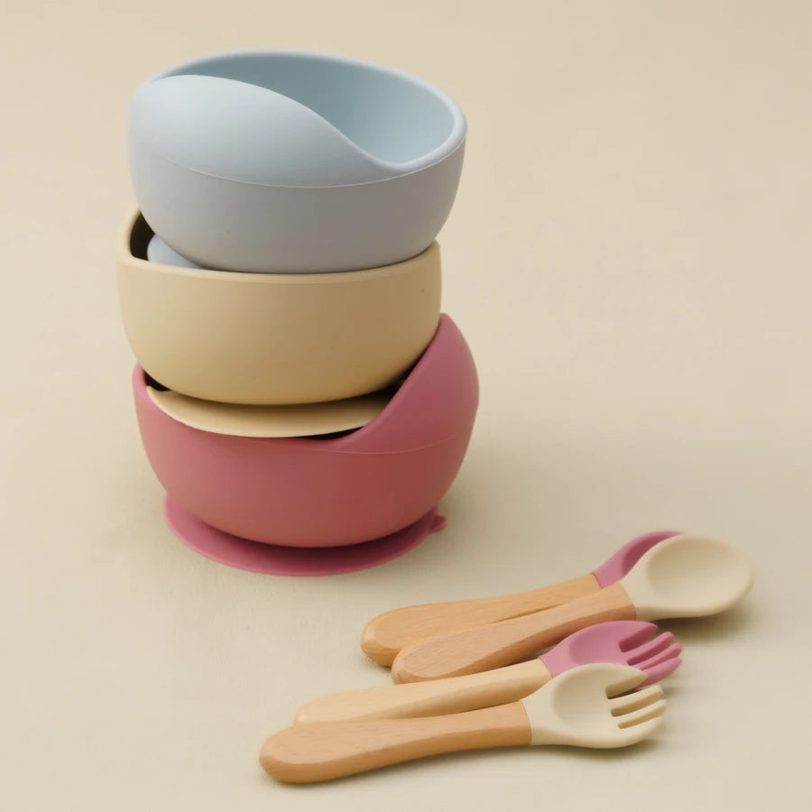 Baby Tableware Set – Suction Plate, Bowl & Training Utensils