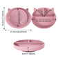 Ensemble repas pour tout-petits – Assiette et bol antidérapants en silicone à motifs.