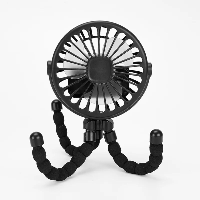 Portable Rechargeable Baby Stroller USB Fan – Clip-On Mini Fan