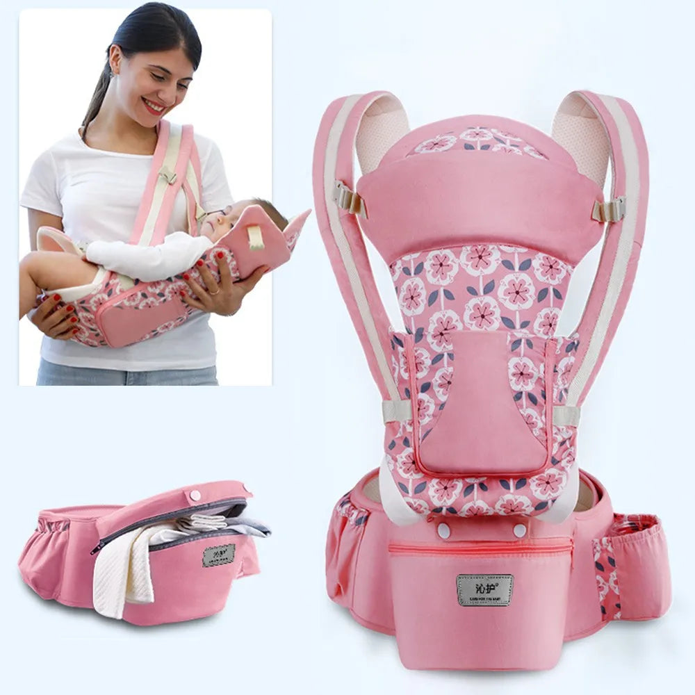 Ergonomic Front-Facing Baby Carrier with Hipseat – Travel Friendly