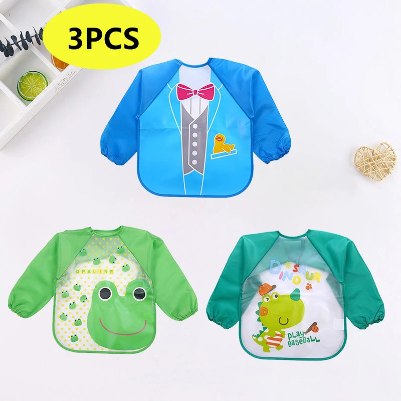 Cute Cartoon Waterproof Baby Feeding Bib (0–3Y)