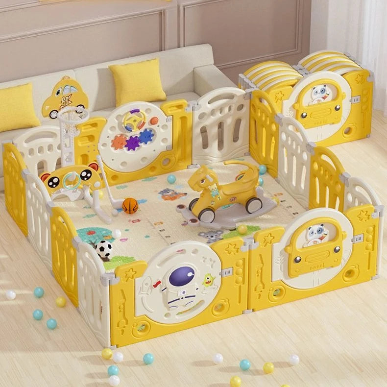 Foldable Baby Playpen with Crawling Mat – Safe & Ready to Use